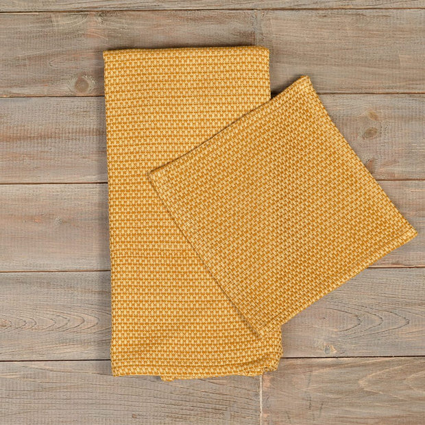 Hache Kitchen Towel with Dish Cloth in Harvest Wheat