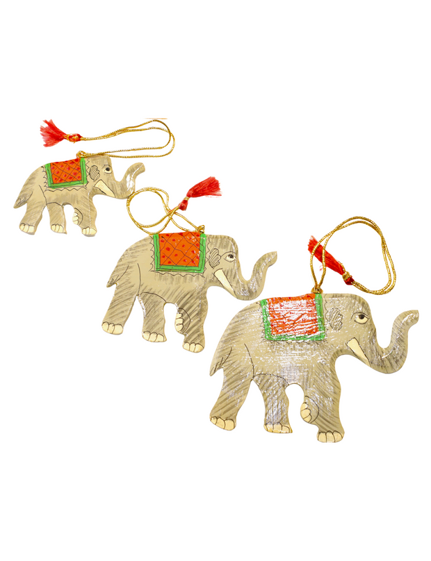 Hand Painted Elephant Ornaments