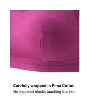 Fuchsia - Silk Back Support Full Coverage Wireless Cotton Bra