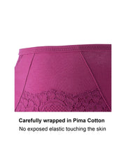 Fuchsia - High Waisted Silk & Cotton Full Brief