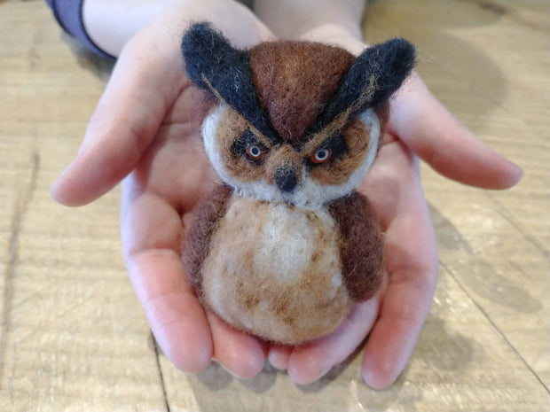 Great Horned Owl Needle Felting Kit