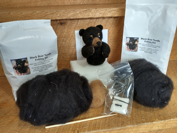 Black Bear Needle Felting Kit