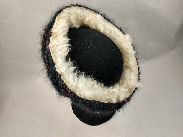 Celtic Cabled Shearling Headband, Confetti Extra Fluffy Medium