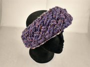Celtic Cabled Shearling Headband, Lavender Large