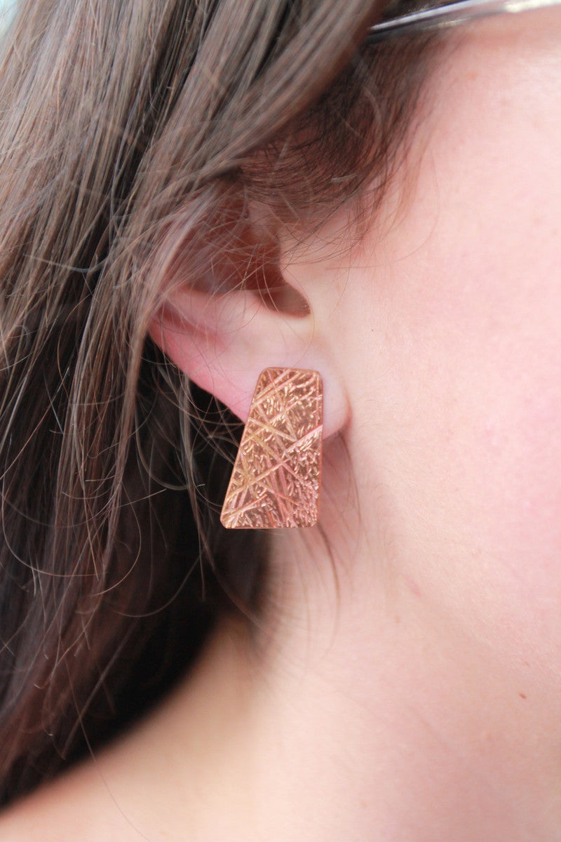 Maura Copper Stud Earrings