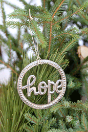 Hope Circle Metal Art Ornament