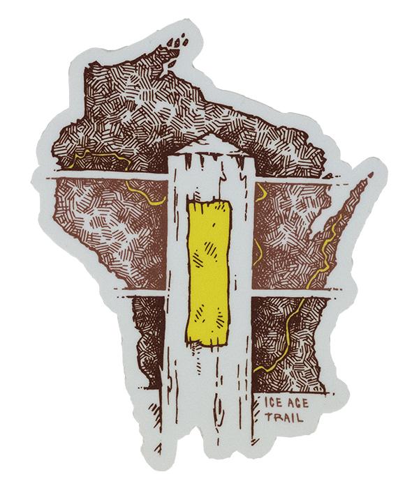 Ice Age Trail Yellow Blaze Sticker