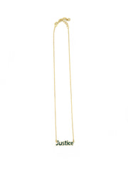 Justice; Gold Bar Necklace