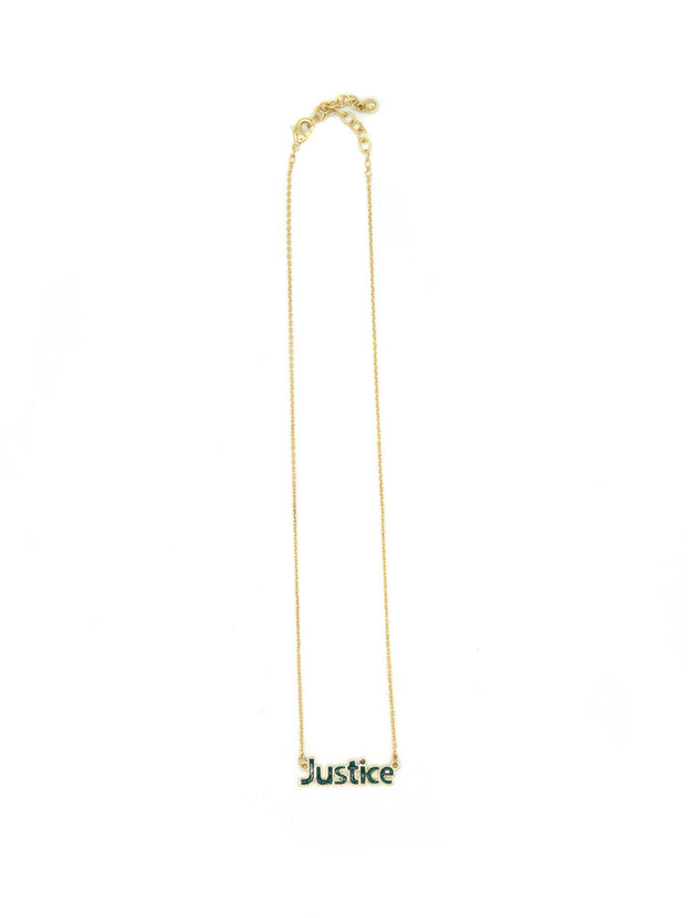 Justice; Gold Bar Necklace