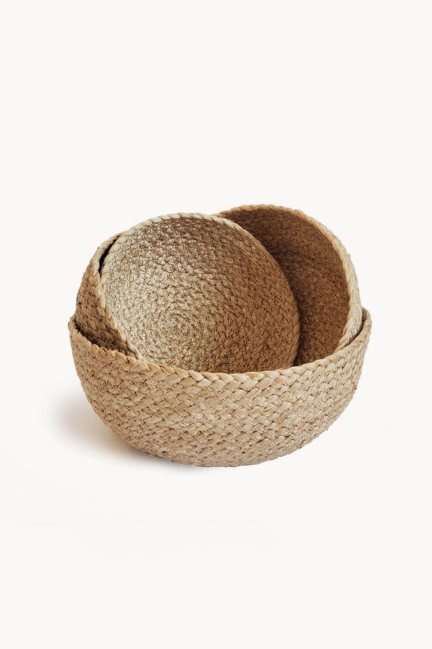 Kata Small Hand-braided Jute Bowl - Natural (Set of 4)