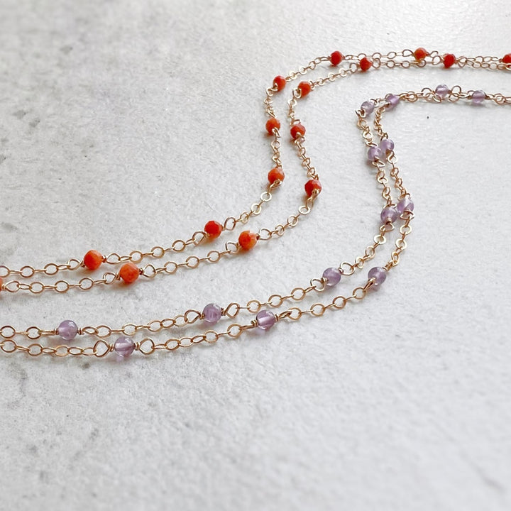 Gemstone Layered Anklet