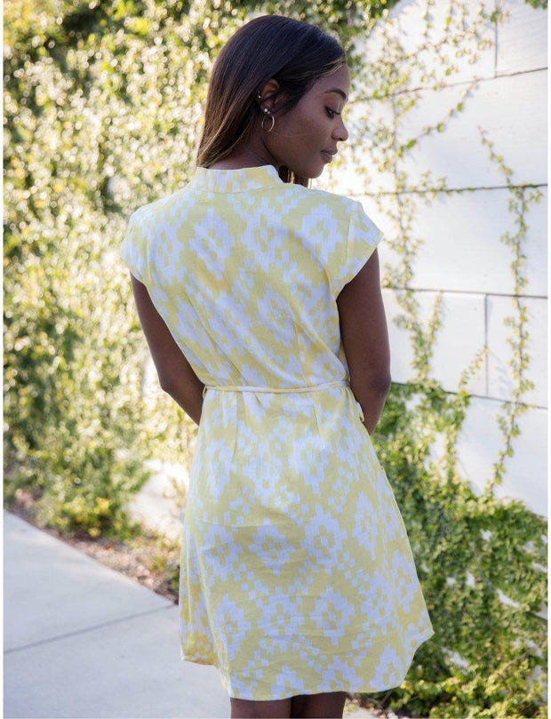 Lemon Button Dress