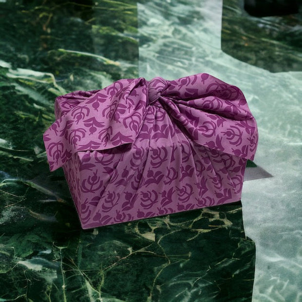 Light pink shapes single large 28" fabric gift wrap