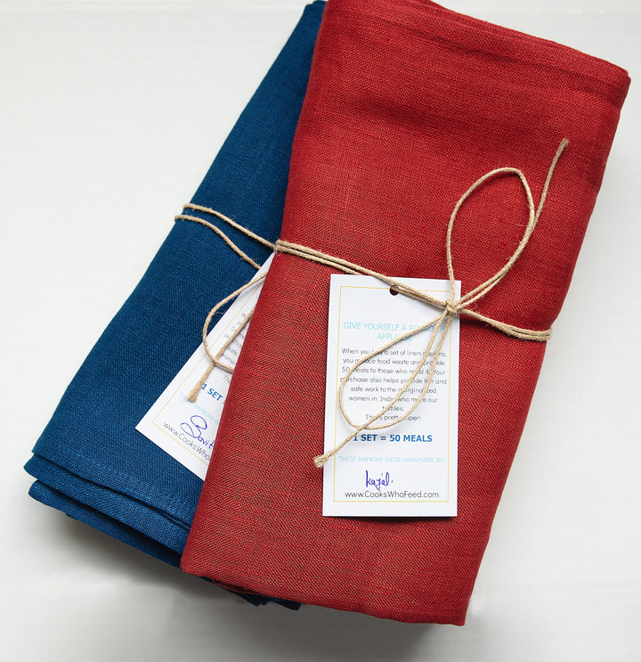 Handloom Linen Napkins - Provides 50 Meals