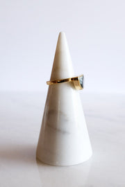 Mat Trang 16K Gold-Plated Brass Buffalo Horn Crescent Ring