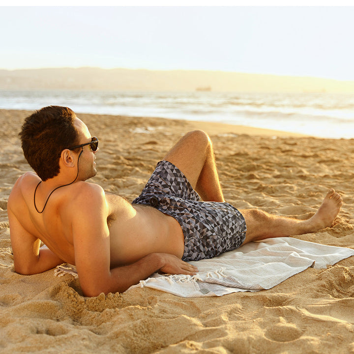 Classic Geometrical Gray Swim Trunk