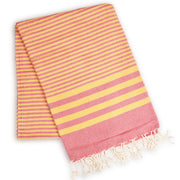 Fethiye Striped Towel - Pink