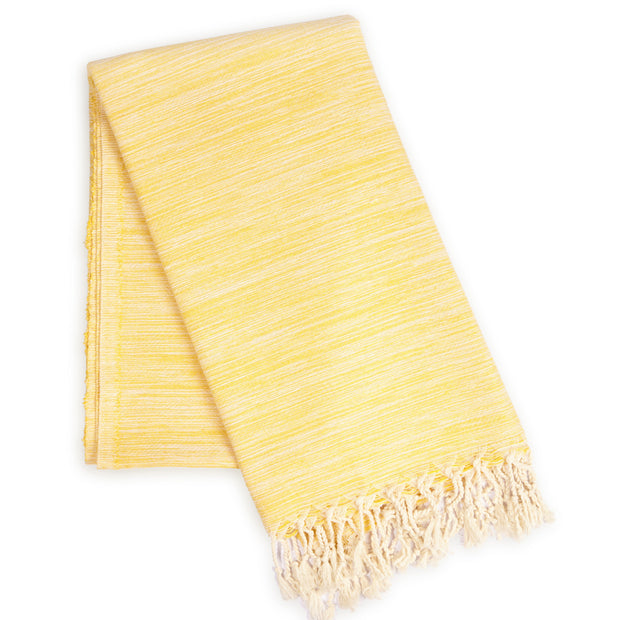 Yalova Super Soft Marbled Turkish Towel - Yellow