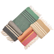 Fethiye Striped Turkish Towel - Beige