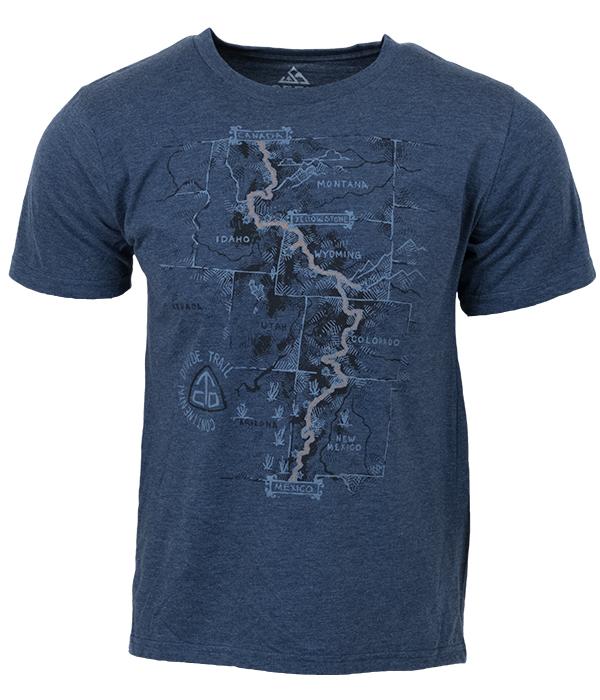 Men's/Unisex Continental Divide Trail - Trail Map T-shirt