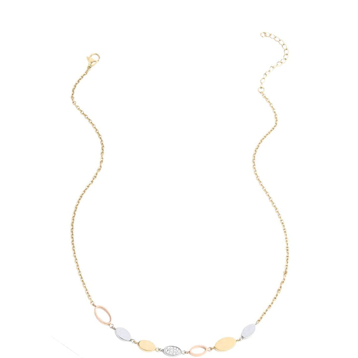 Metal Noncommittal Tricolor Necklace