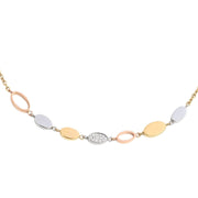 Metal Noncommittal Tricolor Necklace