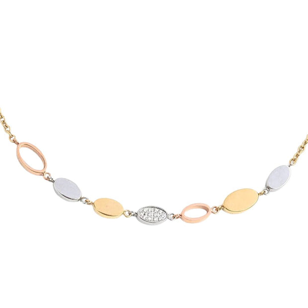 Metal Noncommittal Tricolor Necklace
