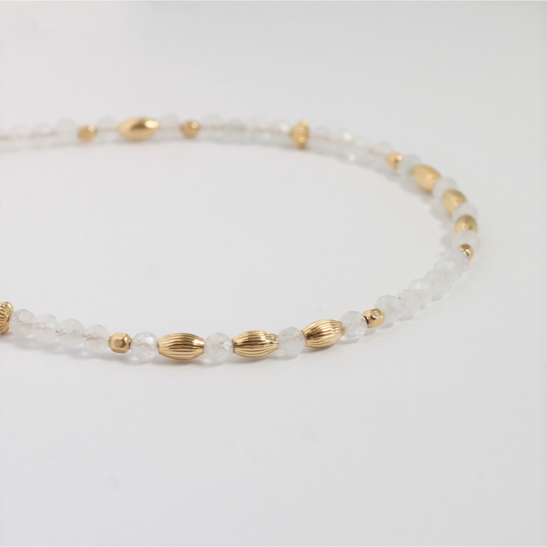 Moonstone Beaded Anklet