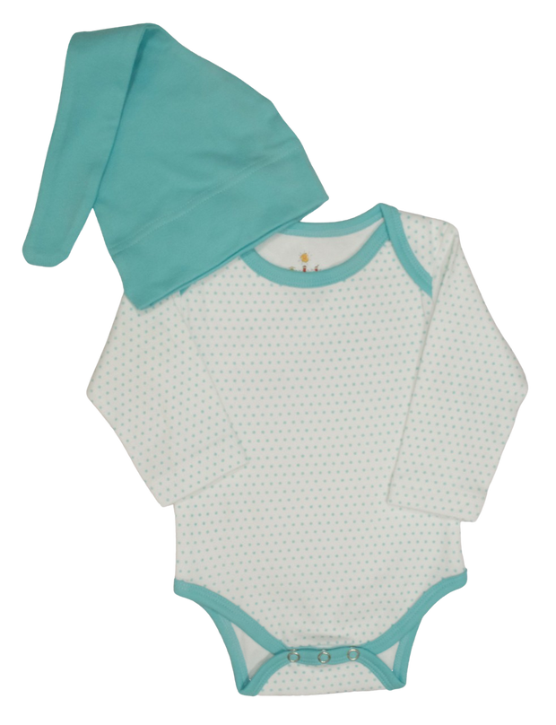 Snap Long Sleeve Body Suit & Hat- Available in 4 Colors