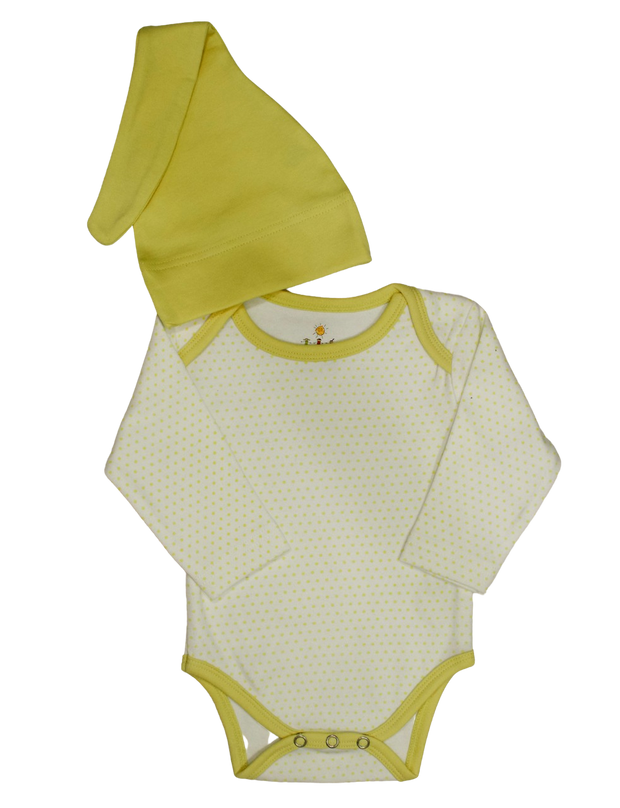 Snap Long Sleeve Body Suit & Hat- Available in 4 Colors
