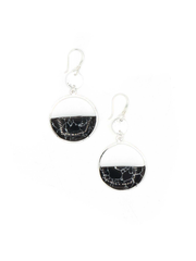 Obsidian Moon Earrings