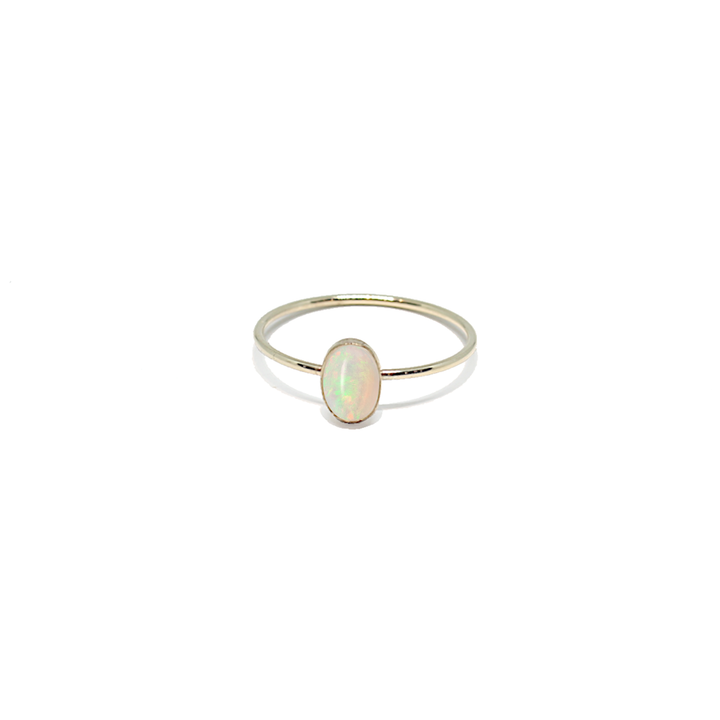 Opal Solitaire Ring