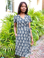 Palm Organic Wrap Dress