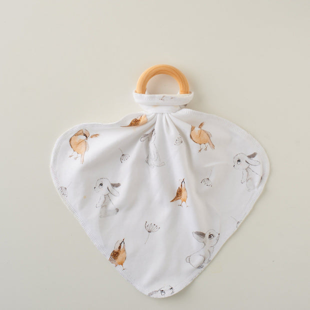 Snuggle Bunny Organic Baby Teething Lovey Blanket