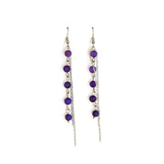 Purple Agate Dangle Diffusing Earrings | Aromatherapy Earrings
