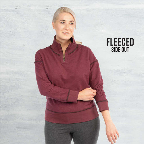 Organic Cotton - Quarter Zip Fleece Pullover