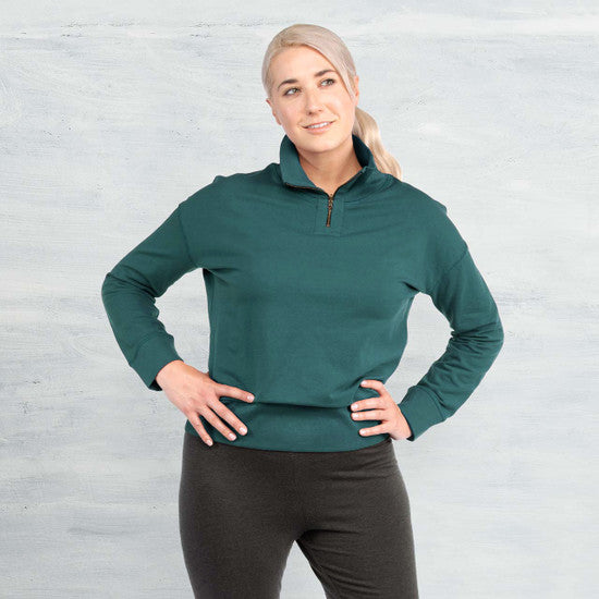 Organic Cotton - Quarter Zip Fleece Pullover