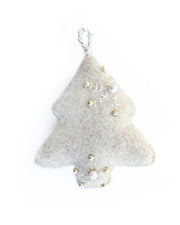 Hand Sewn Tan Christmas Tree Ornament