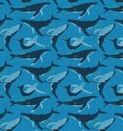 Whales/Waves Small 18" Wrap | Reusable and Reversible Gift Wrap