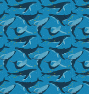 Whales/Waves Large 28"- 2 Pack | Reusable and Reversible Gift Wrap