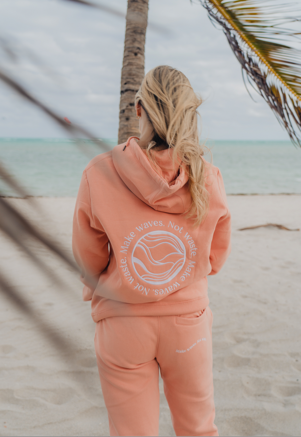 Make Waves Not Waste Embroidered Hoodie