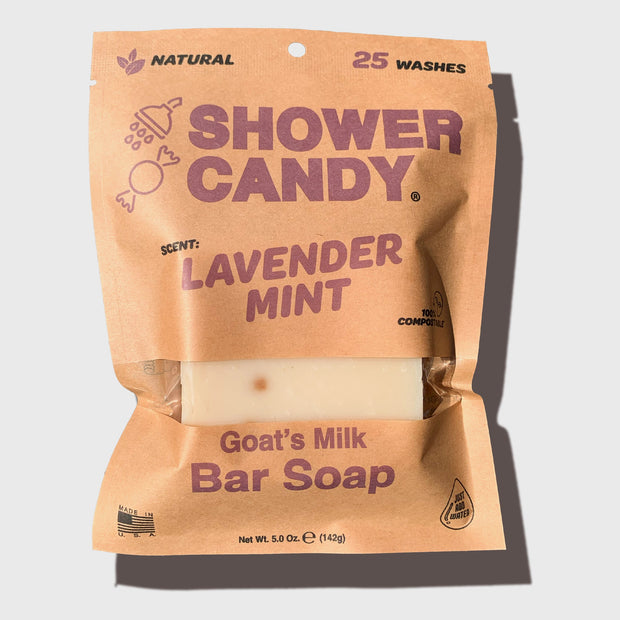 Lavender Mint Body Wash Bar Soap with Goat's Milk