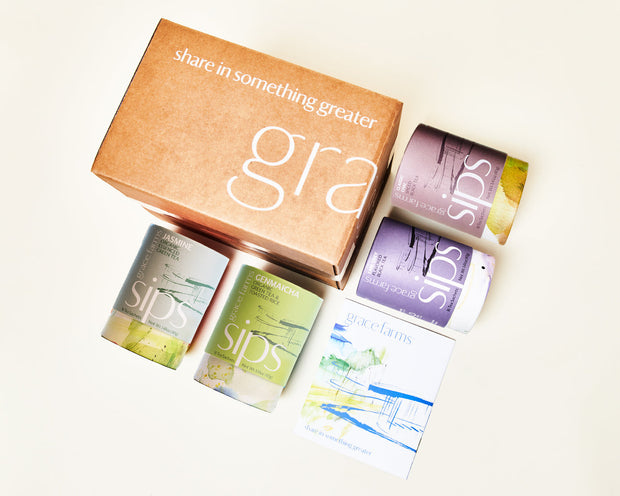 Sips Organic Four Tea Collection & Gift Box - That Fights To End Forced Labor