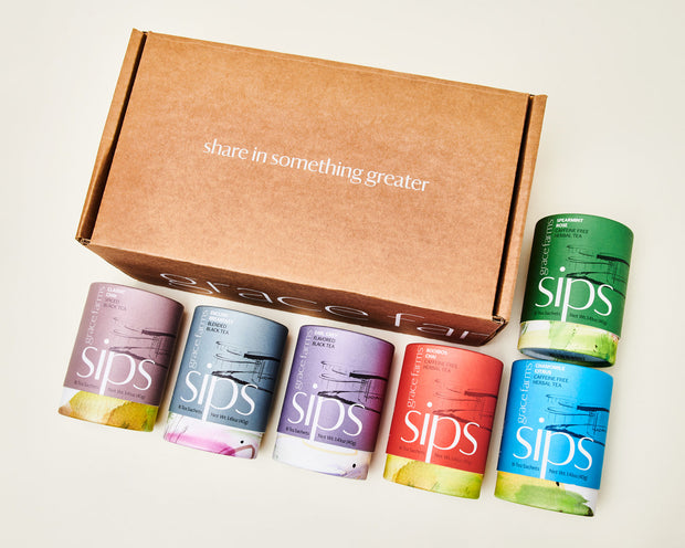 Sips Six Organic Tea Collection & Gift Box - That Fights To End Forced Labor