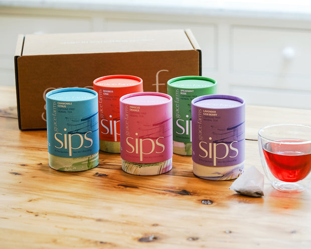 Sips Organic Herbal Tea Collection Gift Box - That Fights To End Forced Labor