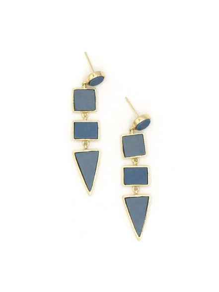 Slate To The Point Earrings