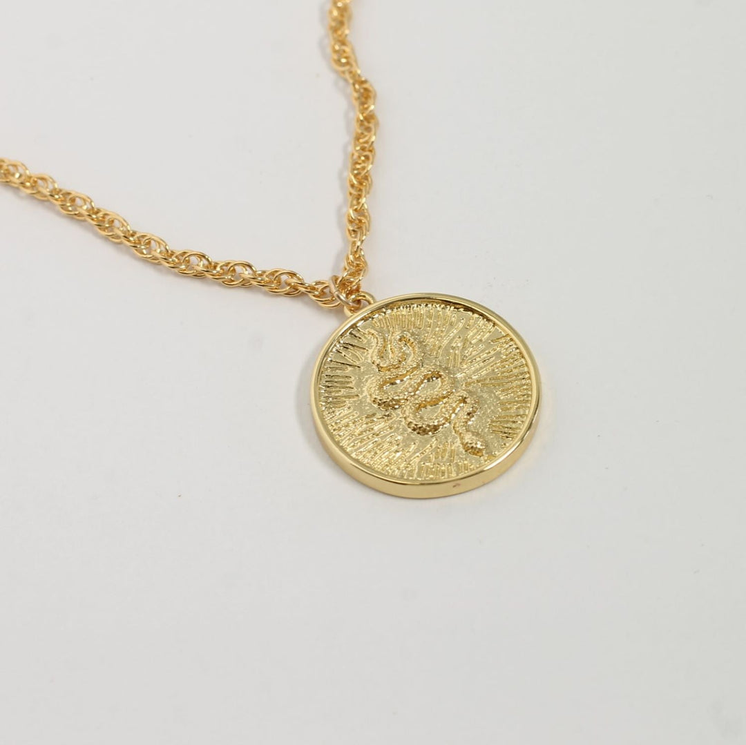 Snake Medallion Necklace