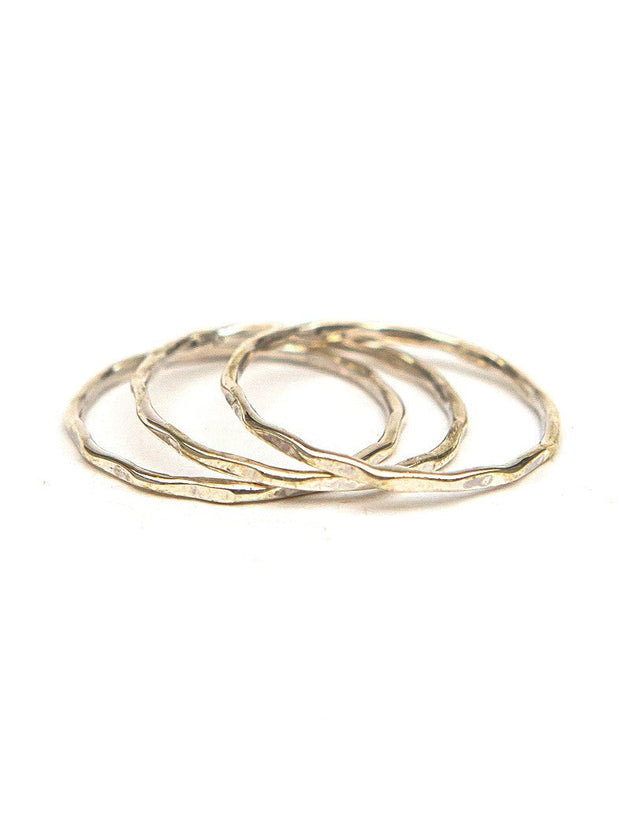 Sterling Stacking Rings - Textured