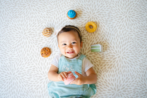 Cupcake-Natural Rubber Teether, Rattle & Pretend Play