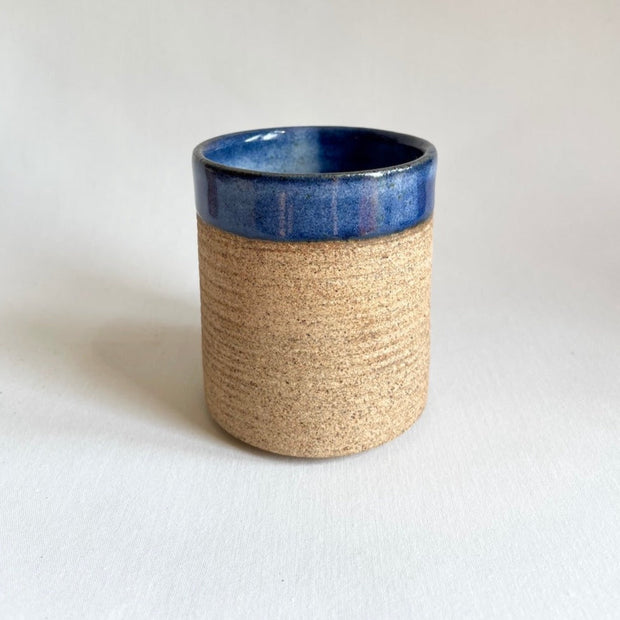 Rustic Blue Ceramic Tumbler Cup